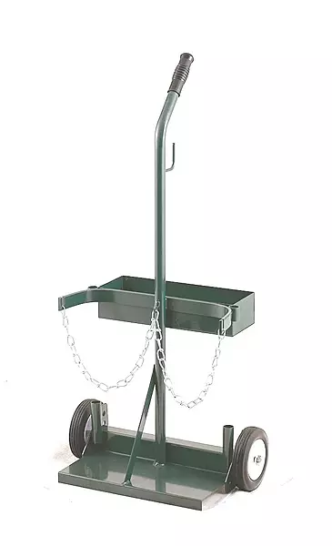 Harper Trucks 106T-21 Welding Cylinder Hand Truck, 40-Inch High x 19-Inch Wide, Tool Box, 6-Inch Pneumatic Wheels