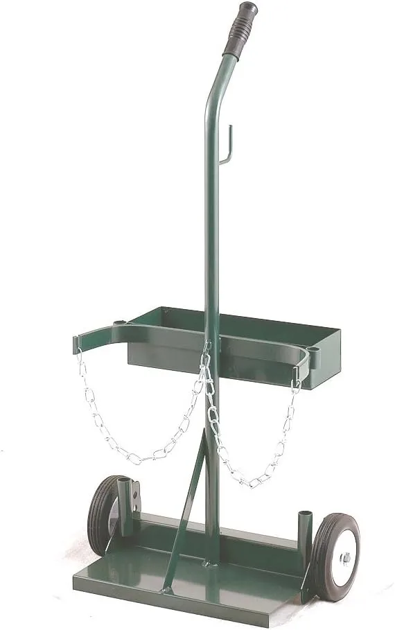 Harper Trucks 106T-21 Welding Cylinder Hand Truck, 40-Inch High x 19-Inch Wide, Tool Box, 6-Inch Pneumatic Wheels