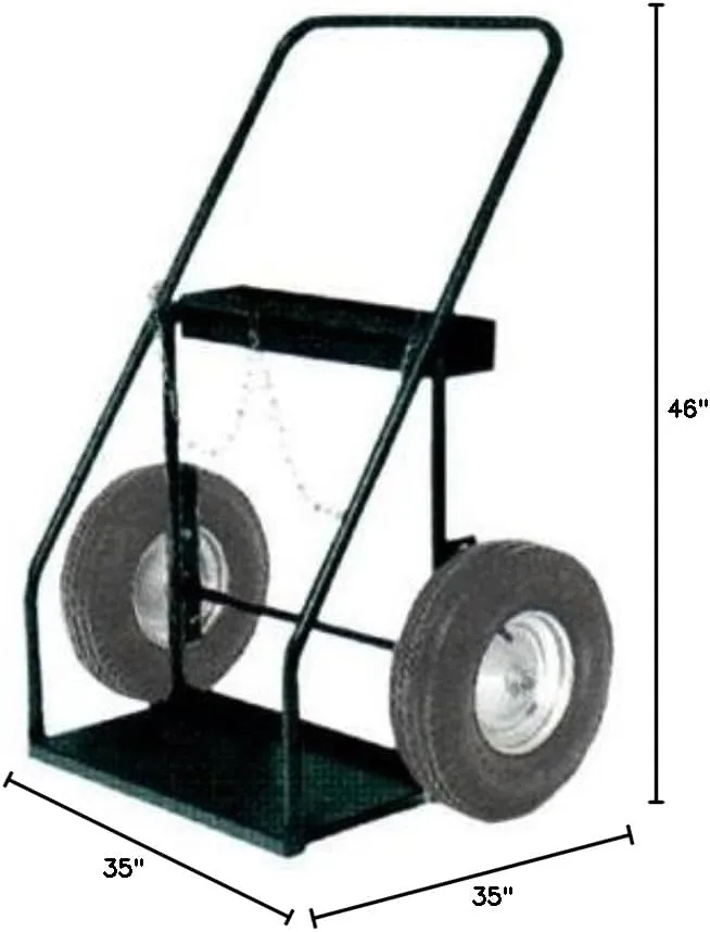 Harper Trucks 316-72 46-Inch High by 35-Inch Wide Continuous Handle Hand Truck with 16-Inch Pneumatic Wheels