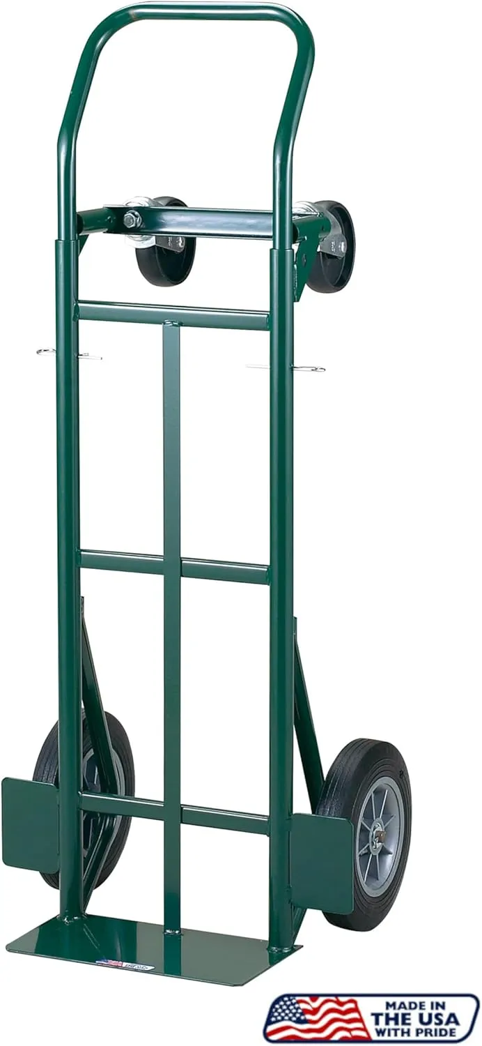 Harper Trucks Super-Steel Convertible Hand Truck, 700 lb Capacity, Telescoping Handle to 62" 10" Wheels