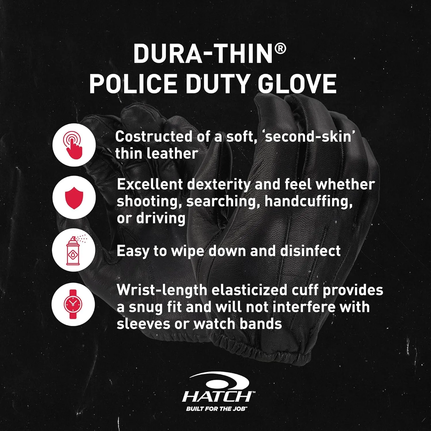 HATCH SG20P Dura-Thin Search Duty Glove