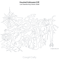 Haunted Halloween E2E | Artistic Longarm Digital Quilting Pattern