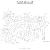 Haunted Halloween E2E | Artistic Longarm Digital Quilting Pattern