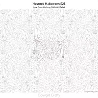 Haunted Halloween E2E | Artistic Longarm Digital Quilting Pattern