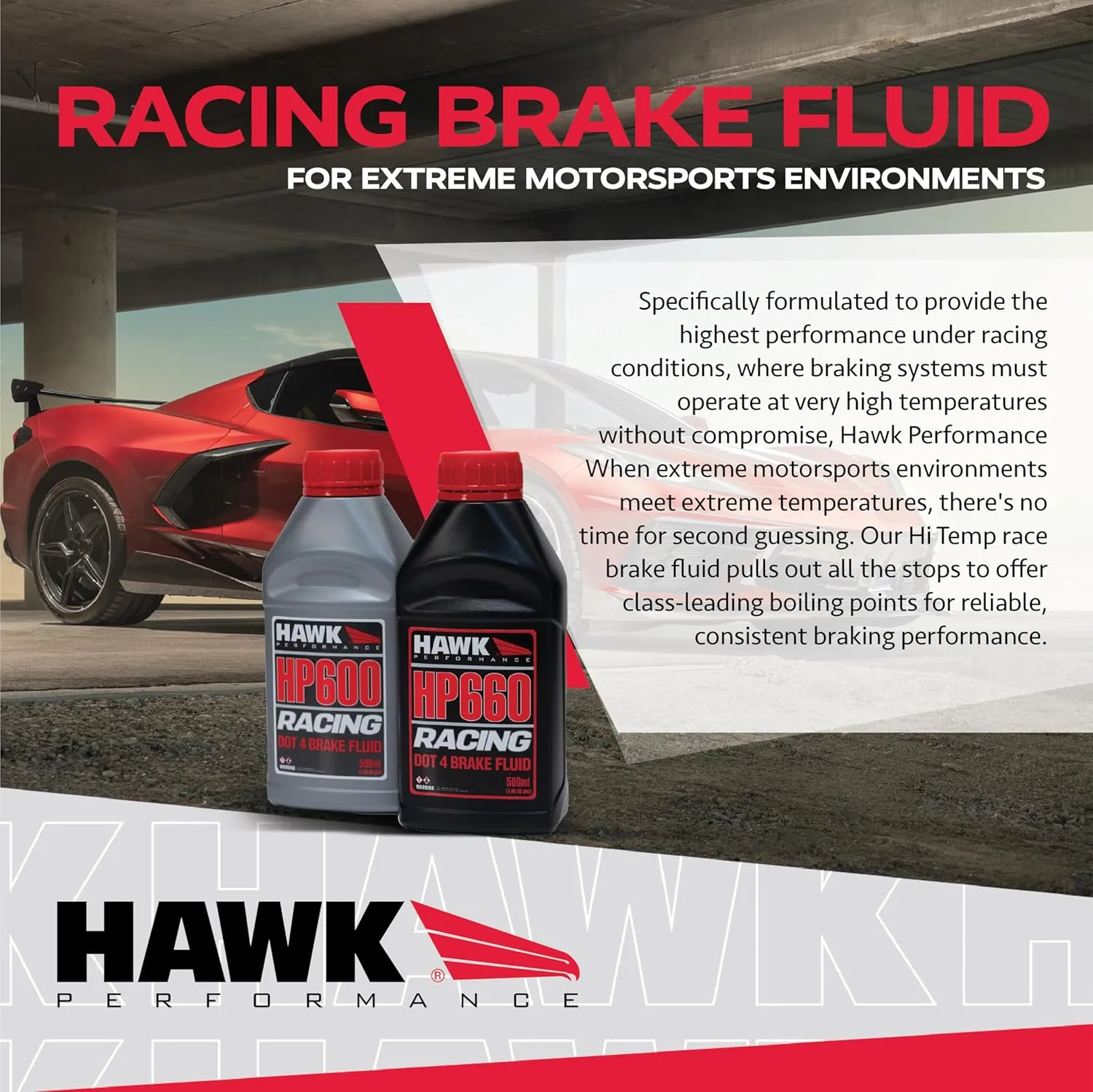 Hawk Performance HP600 Race Brake Fluid 500ML