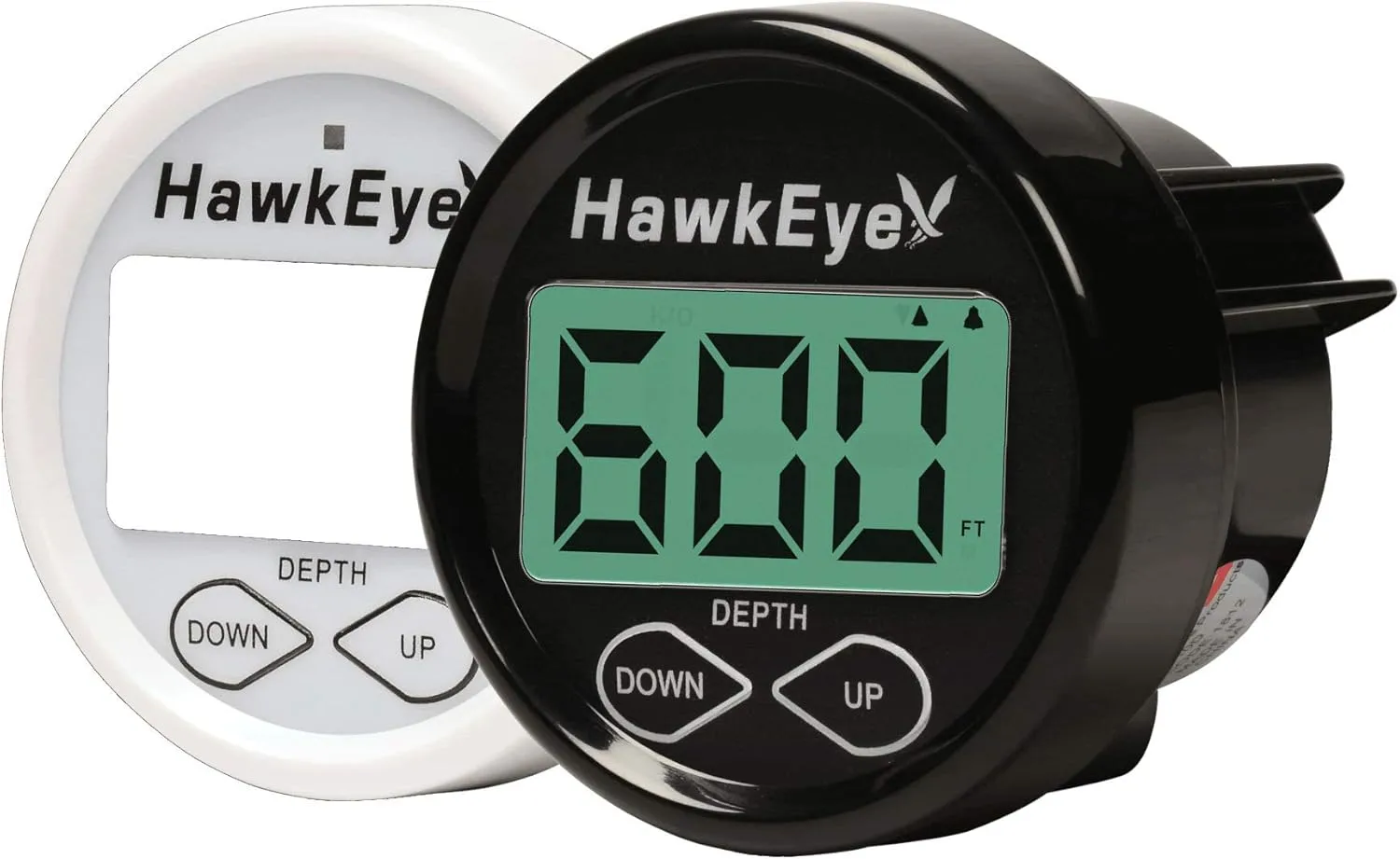 HAWKEYE DepthTrax 2B In-Dash Transom Mount Digital Depth Finder — 600 ft