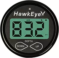 HawkEye DT2BX-TM In-Dash Depth Sounder with Air and Water Temperature (Includes Airmar Transom Mount Transducer)