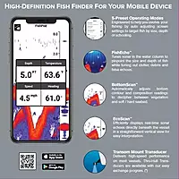 FISHPOD 10BX Boat Mount Bluetooth Fish Finder with AI Technology