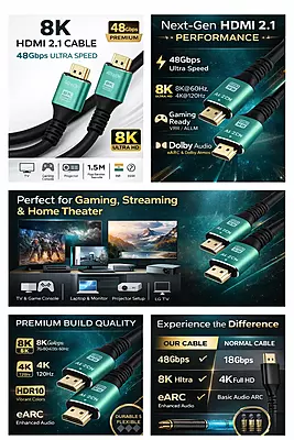 HD 2.1V Premium High Speed HDTV 8K HDMI Cable HD 2.1V Premium High Speed HDTV 8K HDMI Cable