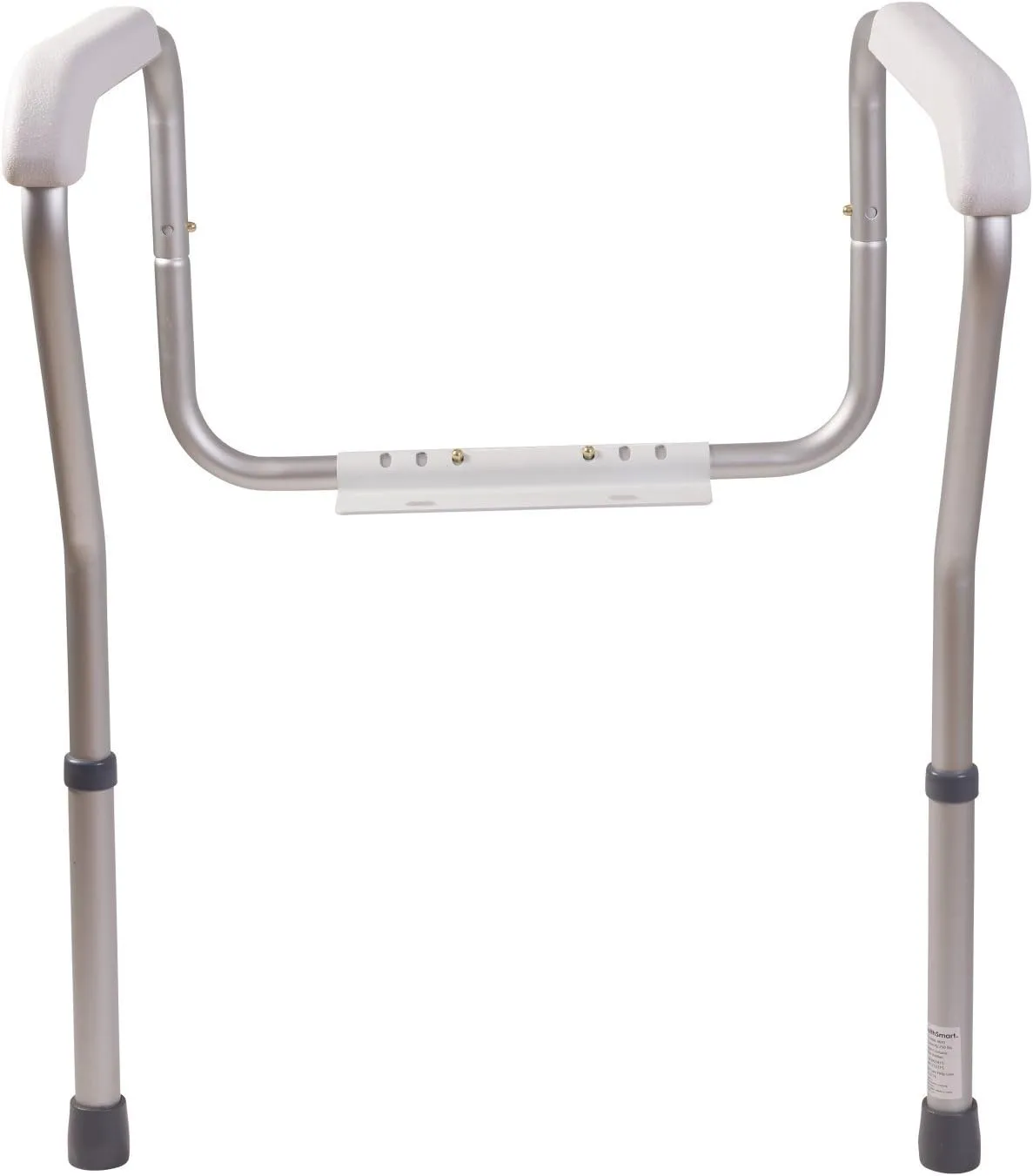 HealthSmart Adjustable Germ-Free Toilet Rails Safety Arms, 12inH x 27inW x 24inD, White