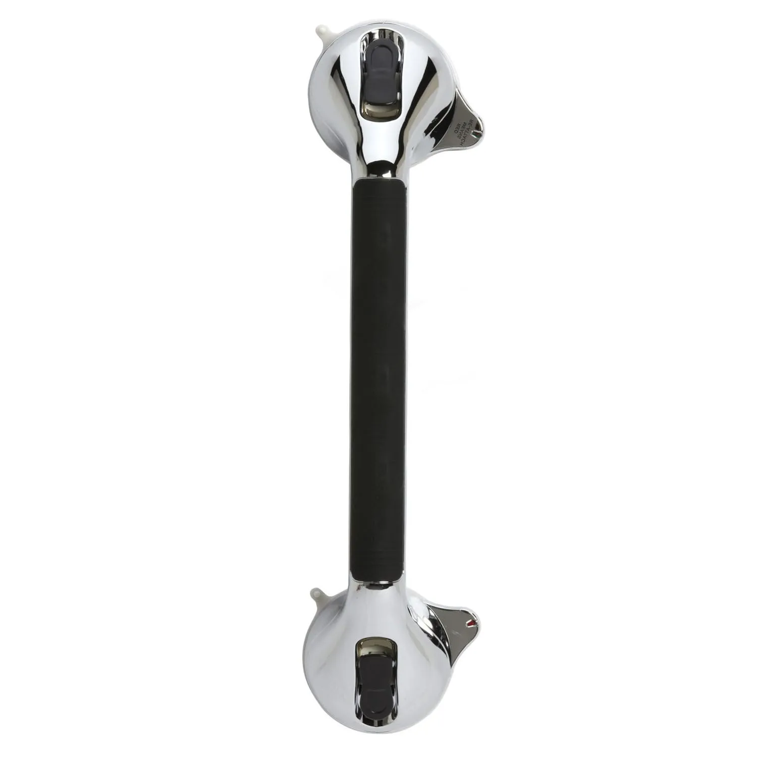 HealthSmart Suction Cup Grab Bar With Germ Protection, 16inH x 2inW x 3 1/2inD, Chrome