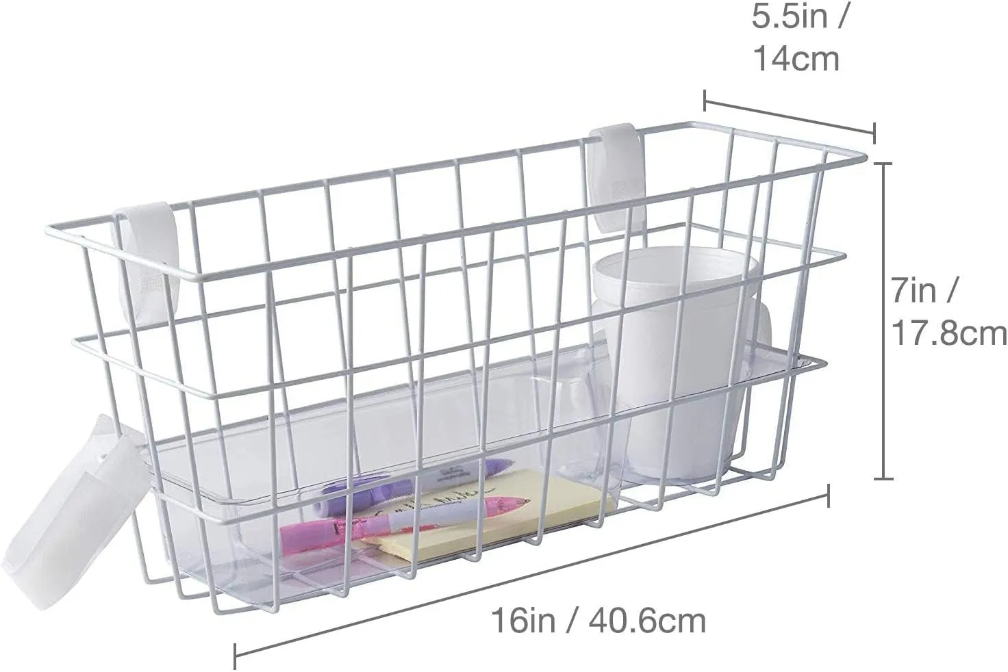 HealthSmart Durable Walker Accessories Basket For Walker | No Tools Needed | Secure Cup Holder & Tray | Walker Accessories