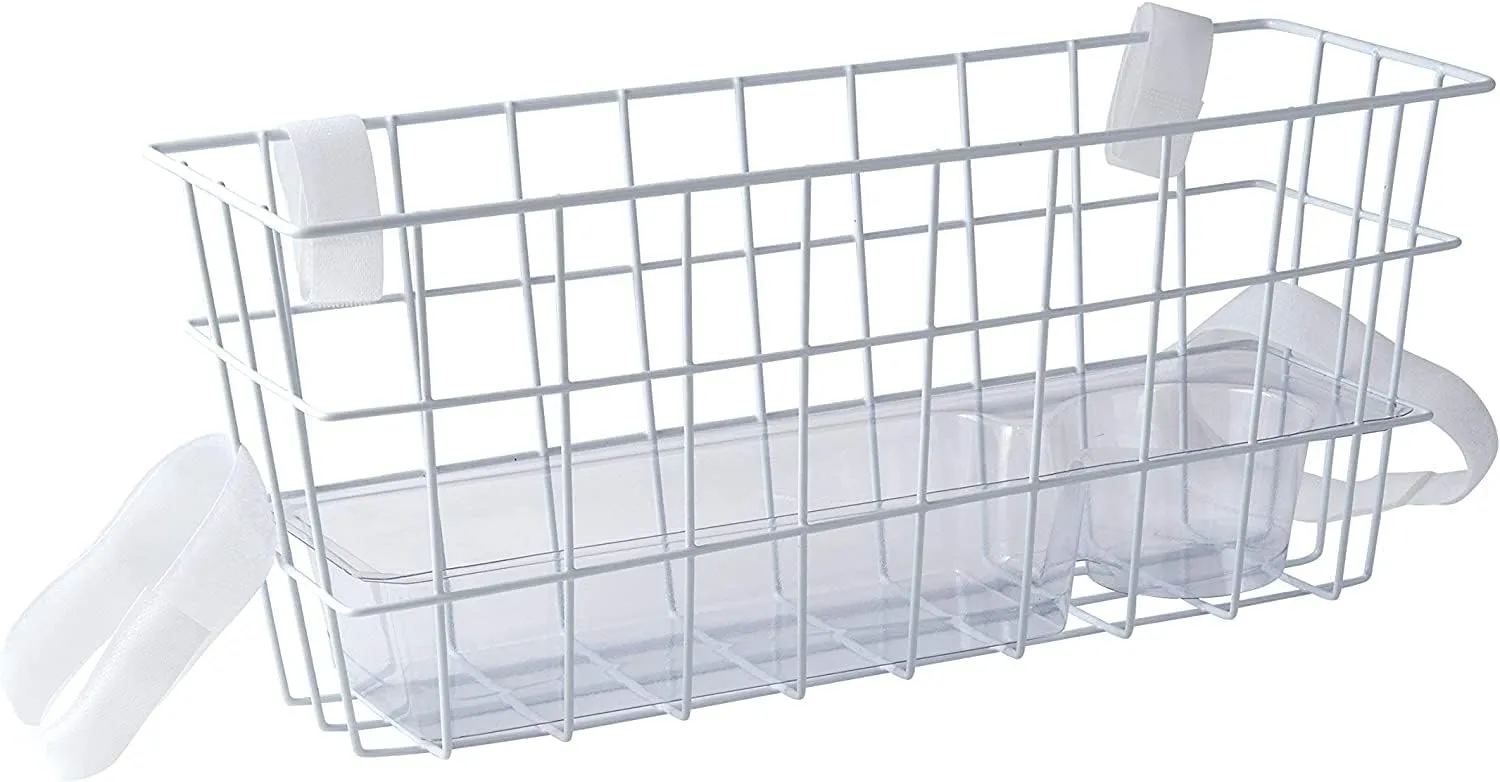 HealthSmart Durable Walker Accessories Basket For Walker | No Tools Needed | Secure Cup Holder & Tray | Walker Accessories