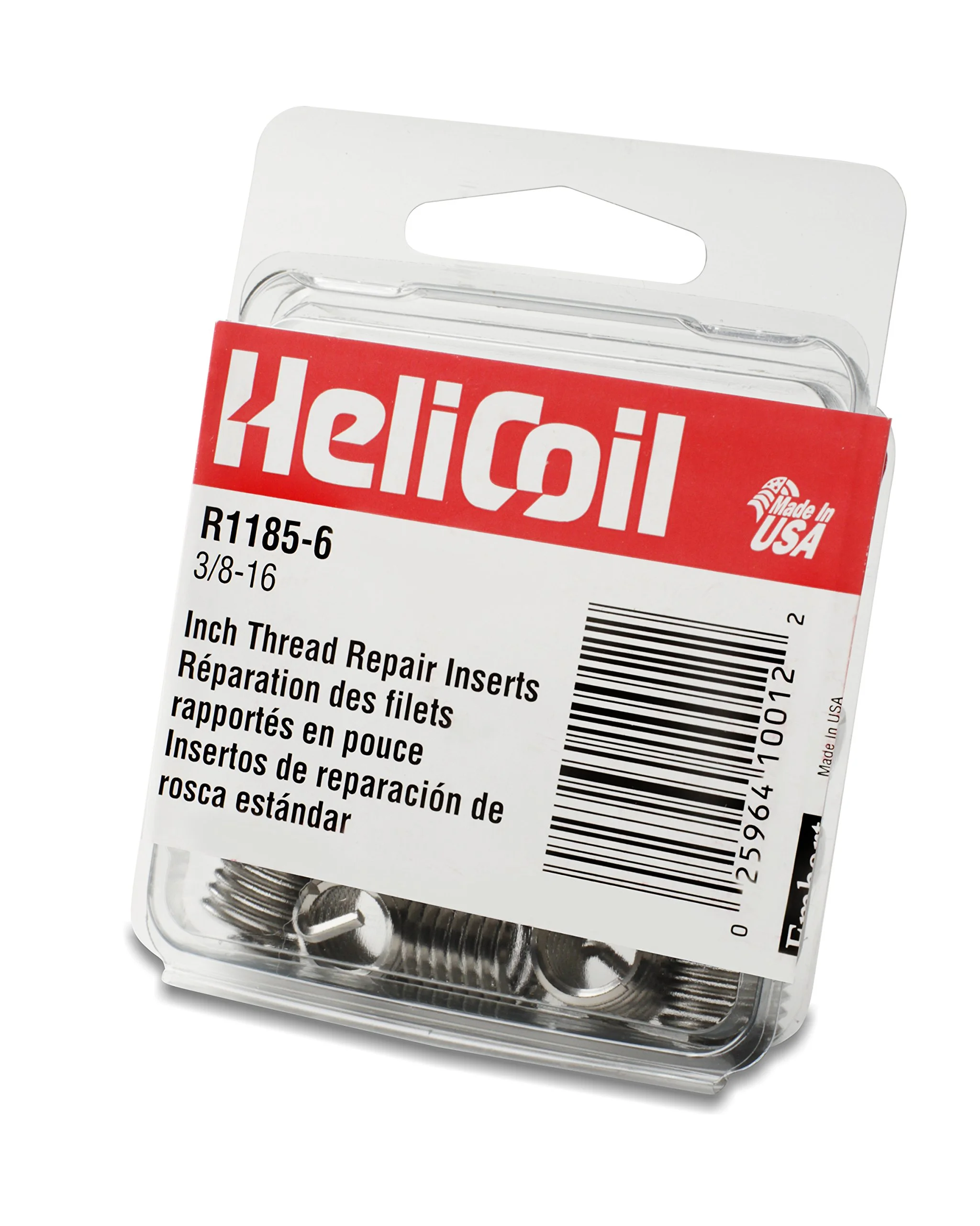 Helical Insert, 304SS, 3/8-16, PK12