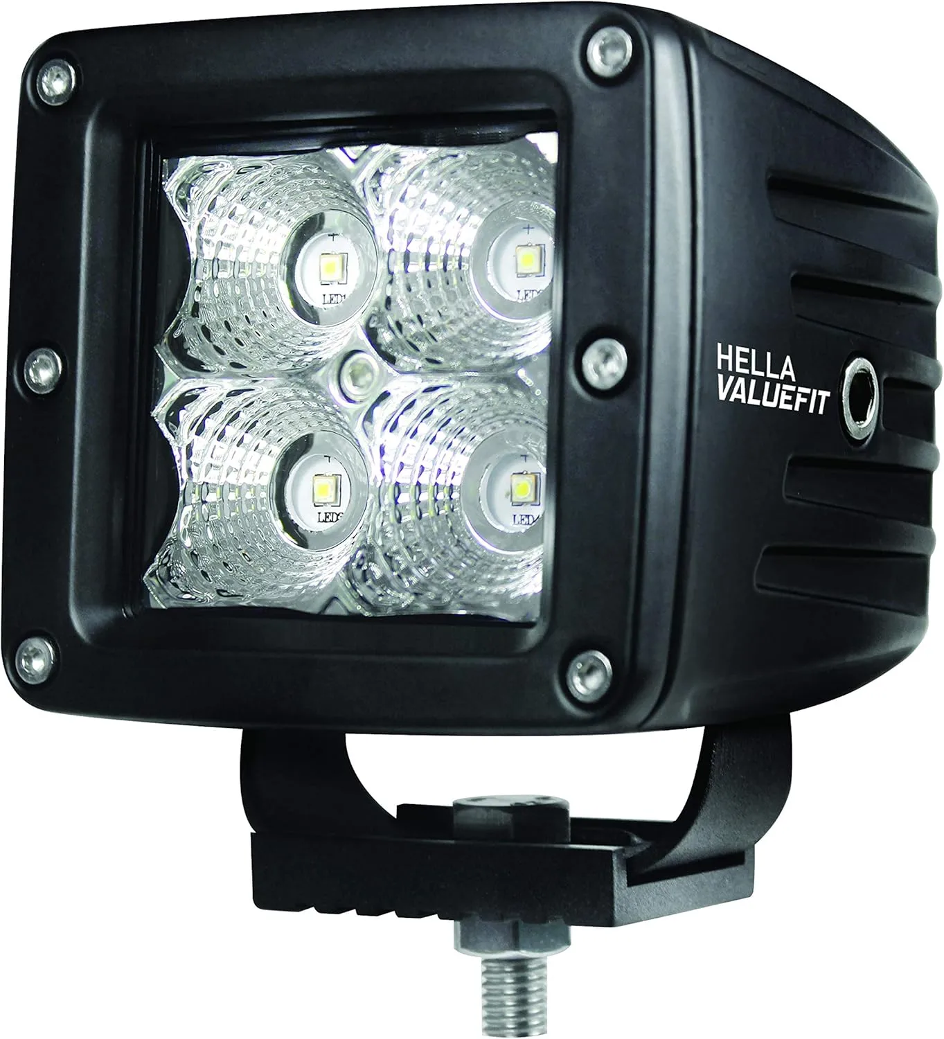 HELLA 357204031 ValueFit Cube Flood Beam (Off Road, 4LED), Multi