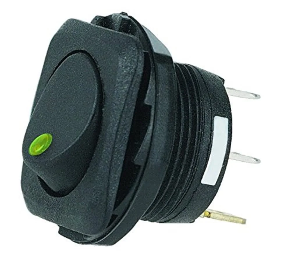 HELLA H61923001 SPST LED Green Rocker Switch 1 Count (Pack of 1)
