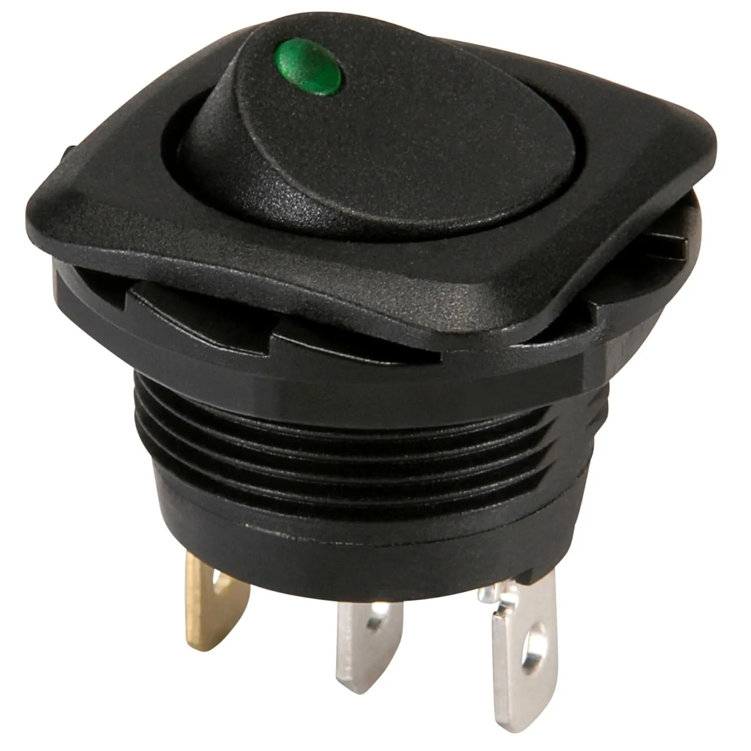 HELLA H61923001 SPST LED Green Rocker Switch 1 Count (Pack of 1)