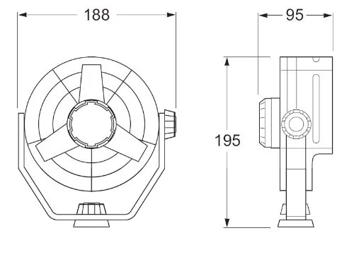 HELLA MARINE 003361002 12V 2-Speed Turbo Fan - Black