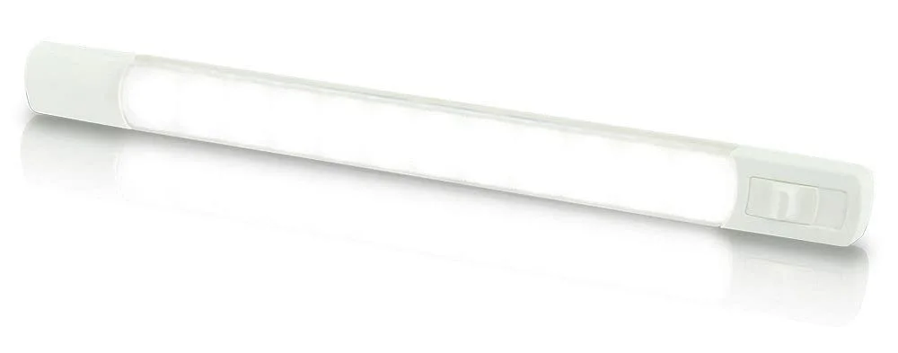 Hella Marine Surface Strip Light w/Switch - White LED - 12V