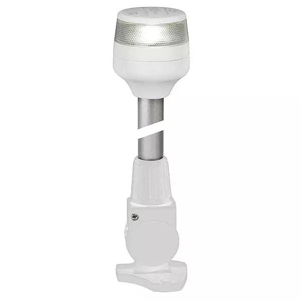 Hella Marine 2nm All Round White Fold Down Pole Navigation Lamp - 8" - White Base