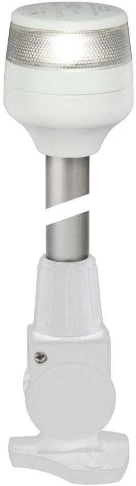Hella Marine 2nm All Round White Fold Down Pole Navigation Lamp - 8" - White Base