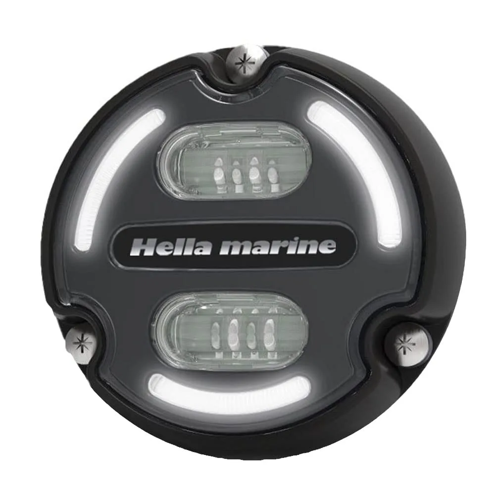Hella Marine A2 RGB Underwater Light - 3000 Lumens - Black Housing - Charcoal Lens w/Edge Light