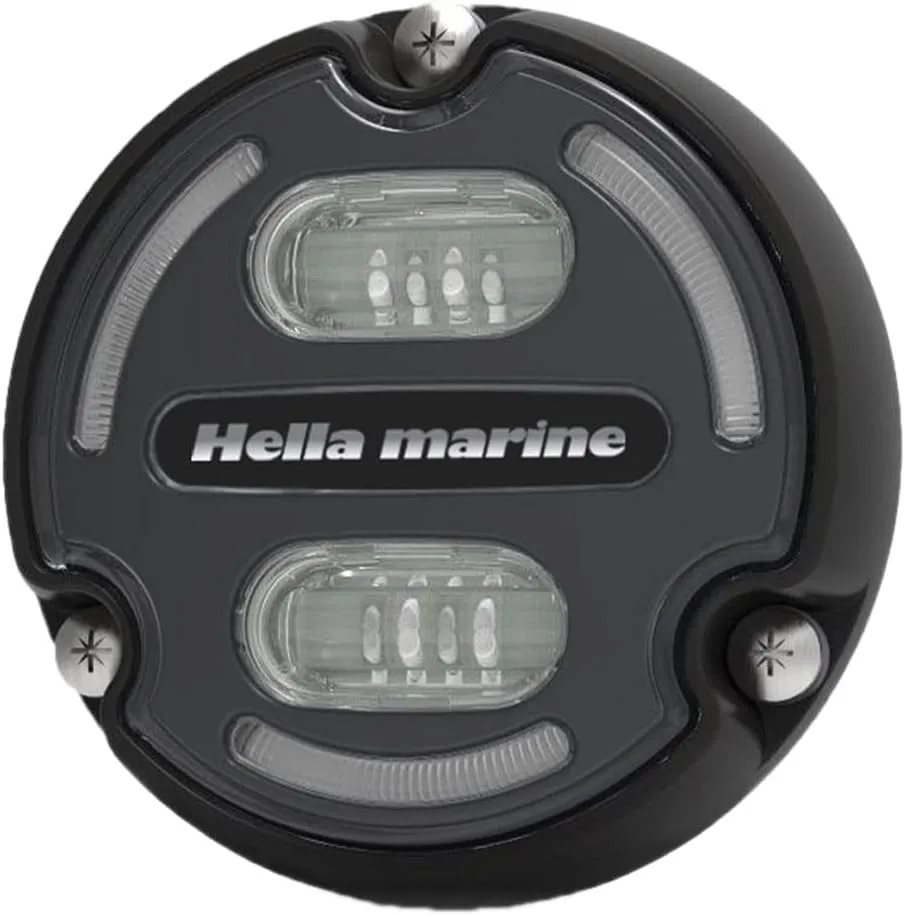 Hella Marine A2 RGB Underwater Light - 3000 Lumens - Black Housing - Charcoal Lens w/Edge Light