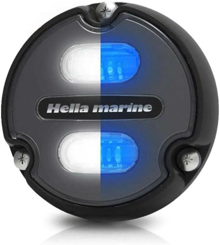Hella Marine Apelo A1 Blue White Underwater Light - 1800 Lumens - Black Housing - Charcoal Lens