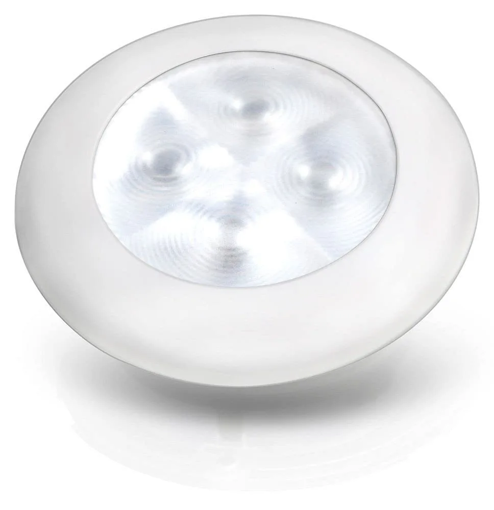 Hella Marine Courtesy Light - Warm White w/White Rim