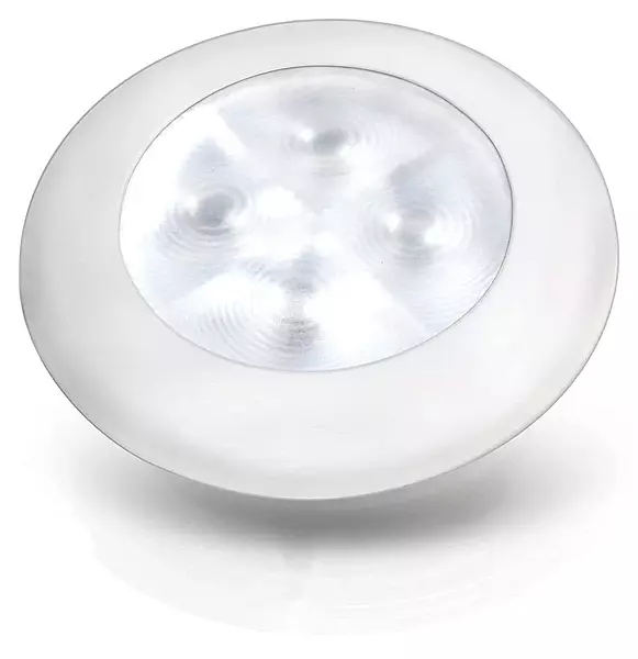 Hella Marine Courtesy Light - Warm White w/White Rim