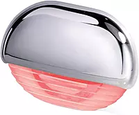 Hella Marine Easy Fit Step Lamp - Red w/Chrome Cap