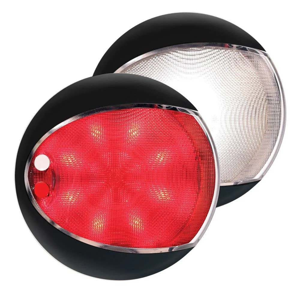 Hella Marine EuroLED 130 Touch - White/Red - Black Shroud
