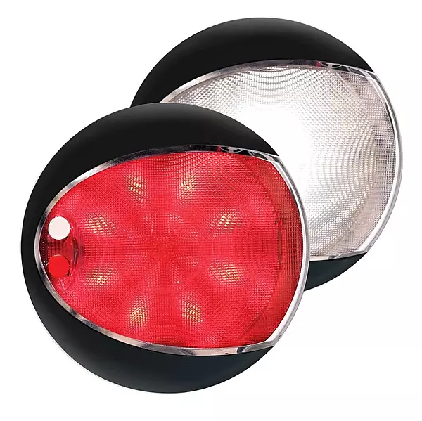 Hella Marine EuroLED 130 Touch - White/Red - Black Shroud