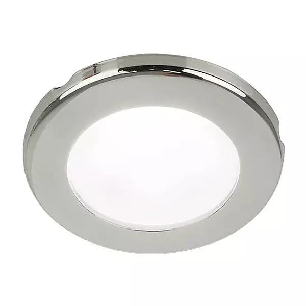 Hella Marine EuroLED 75 3" Round Screw Mount Down Light - White LED - Stainless Steel Rim - 24V