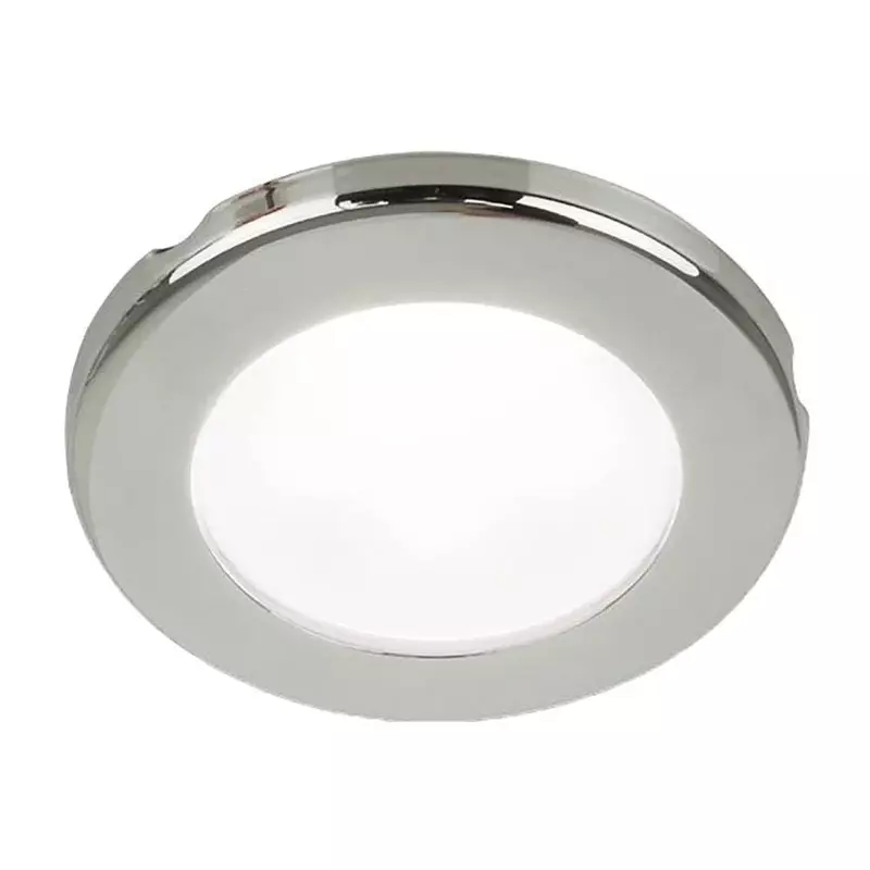 Hella Marine EuroLED 75 3" Round Screw Mount Down Light - White LED - Stainless Steel Rim - 24V