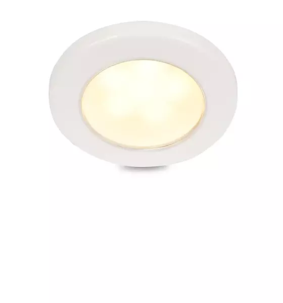 Hella Marine EuroLED 75 3" Round Screw Mount Down Light - Warm White LED - White Plastic Rim - 12V