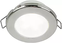 Hella Marine EuroLED 75 3" Round Spring Mount Down Light - White LED - Stainless Steel Rim - 12V