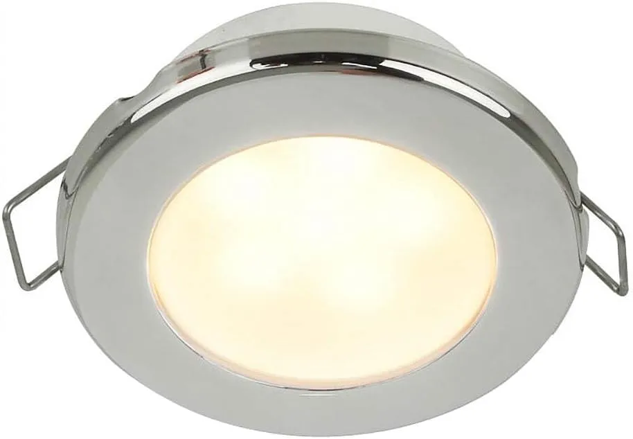 Hella Marine EuroLED 75 3" Round Spring Mount Down Light - Warm White LED - Stainless Steel Rim - 12V