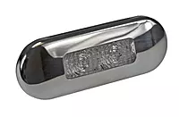 Hella Marine Surface Mount Oblong LED Courtesy Lamp - Red LED - Stainless Steel Bezel