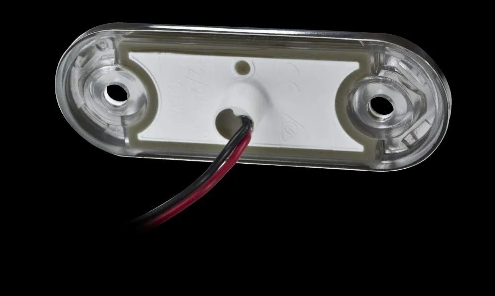 Hella Marine Surface Mount Oblong LED Courtesy Lamp - Red LED - Stainless Steel Bezel