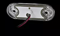 Hella Marine Surface Mount Oblong LED Courtesy Lamp - Red LED - Stainless Steel Bezel