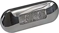 Hella Marine Surface Mount Oblong LED Courtesy Lamp - Red LED - Stainless Steel Bezel