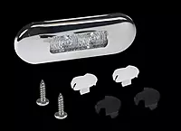 Hella Marine Surface Mount Oblong LED Courtesy Lamp - Red LED - Stainless Steel Bezel