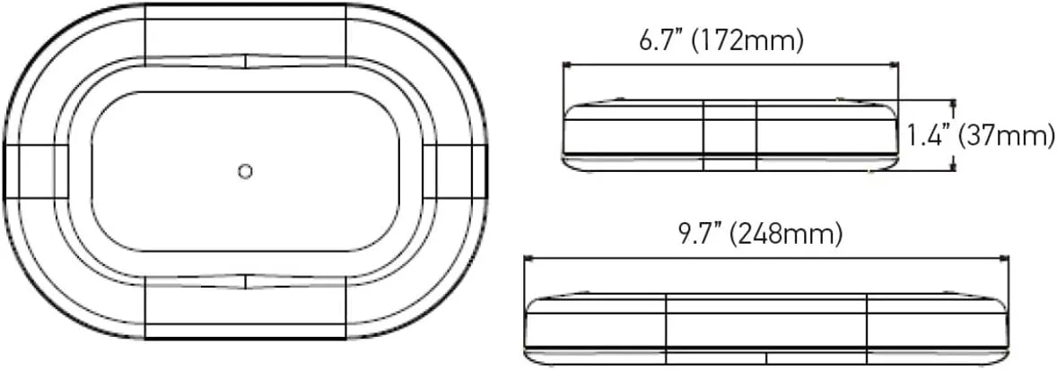 HELLA H27996001 Micro Light Bar 100 LED, Amber, Fixed, 12/24V
