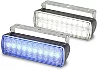 Hella Marine Sea Hawk XL Dual Color LED Floodlights - Blue/White LED - Black Housing