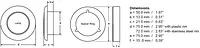 Hella Marine Slim Line LED 'Enhanced Brightness' Round Courtesy Lamp - Blue LED - White Plastic Bezel - 12V