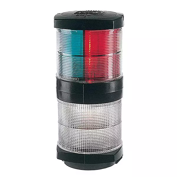 Hella Marine Tri-Color Navigation Light/Anchor Navigation Lamp- Incandescent - 2nm - Black Housing - 12V