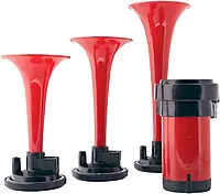 HELLA 003001671 Triple-Tone Air Horn Kit with 12V Air Compressor and Mounting Bracket Triple Tone