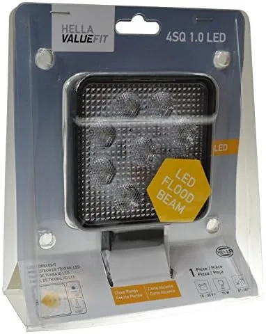 HELLA 357103002 ValueFit 4 Square 1.0 LED Close Range Worklight, Black