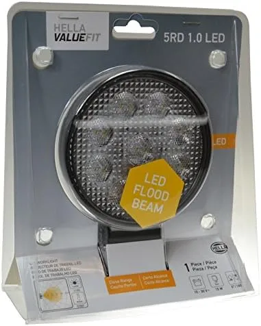 HELLA 357101002 ValueFit 5 Round 1.0 LED Close Range Worklight, Black